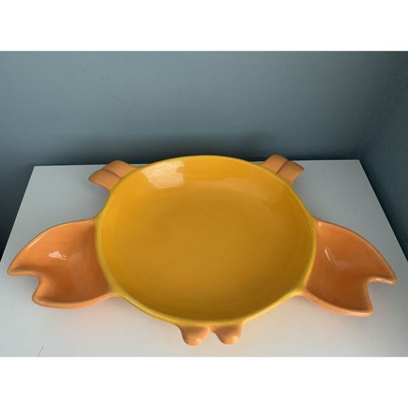 2005 Target Home Crab Large Serving Dish Vintage Platter Bowl Dip Orange Beach - Picture 15 of 16